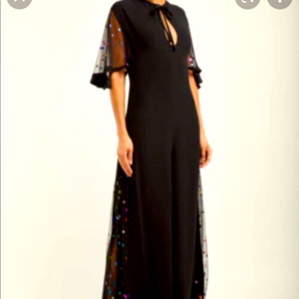 NWT Staud Annabelles Jumpsuit in Black/Rainbow sz4